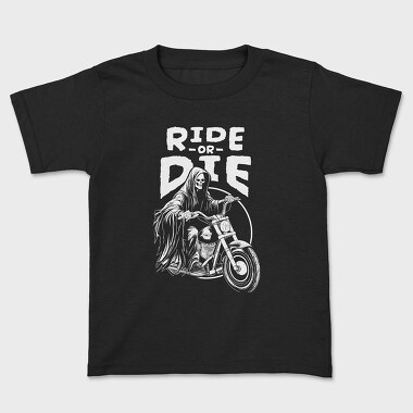 Ride or Die Monochrome, Kids' T-Shirt
