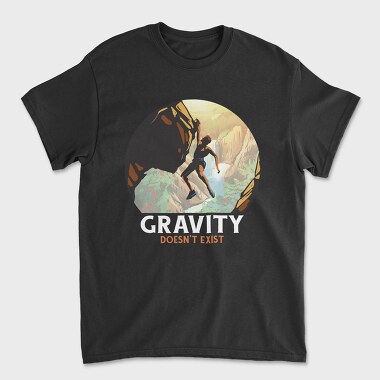 Rock Climbing Gravity, Unisex Men's T-Shirt