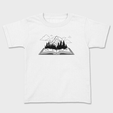 Mountain Book Landscape, Kids' T-Shirt
