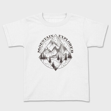 Mountain Explorer Lines, Kids' T-Shirt