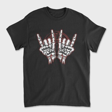Rock Skeleton Hands, Unisex Men's T-Shirt