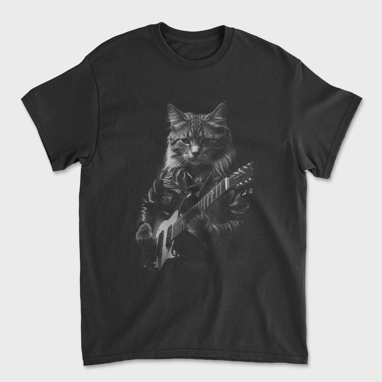 Rocker Cat, Унисекс Мъжка Тениска