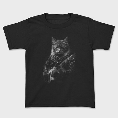 Rocker Cat, Kids' T-Shirt