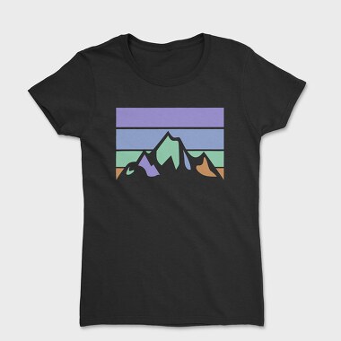 Mountain Retro Sunset, Women's T-Shirt
