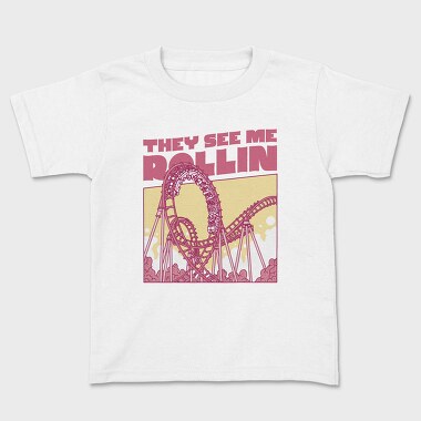 Rollercoaster, Kids' T-Shirt
