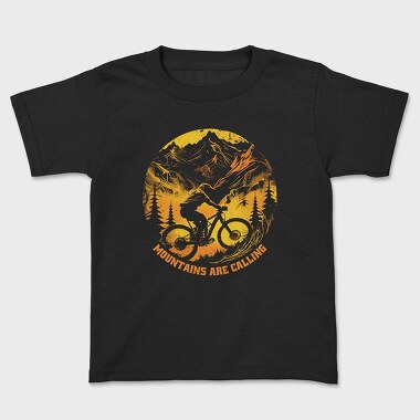 Kids' T-Shirt, Mountainbike Mountains Are Calling