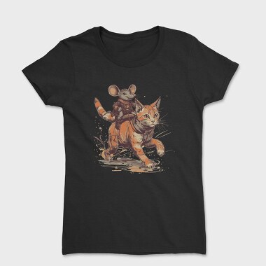 Mouse Cowboy Cat, Women's T-Shirt