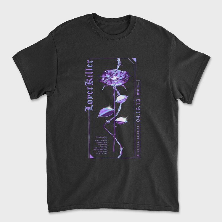 Rose Lover Killer, Унисекс Мъжка Тениска