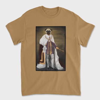 Royalty Pug Painting, Unisex Men's T-Shirt