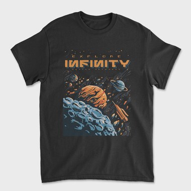 Explore Infinity Settle Anywhere, Unisex Men's T-Shirt