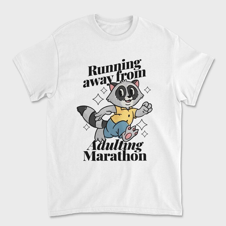Running Away From Adulting, Унисекс Мъжка Тениска