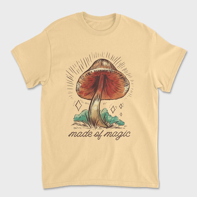 Mushroom Made of Magic, Unisex Men's T-Shirt