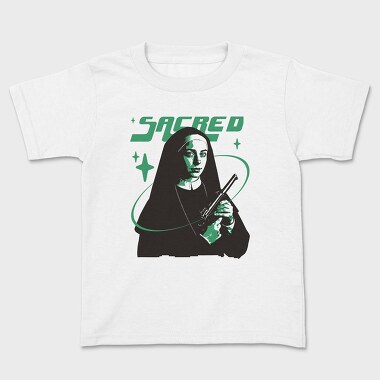 Sacred Nun Gun, Kids' T-Shirt