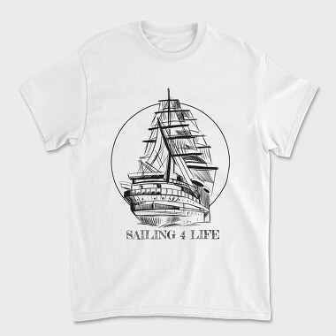 Унисекс Мъжка Тениска, Sailing Boat