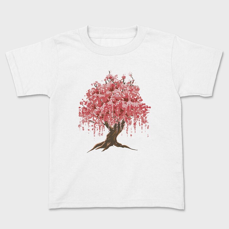 Sakura Tree Watercolor, Kids' T-Shirt