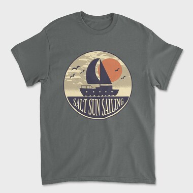 Salt Sun Sailing Boat, Unisex Men's T-Shirt