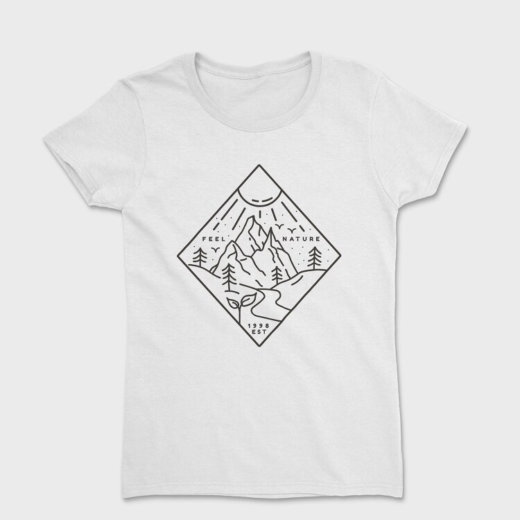 Nature Minimal Feel Nature, Women's T-Shirt