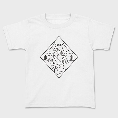 Nature Minimal Feel Nature, Kids' T-Shirt