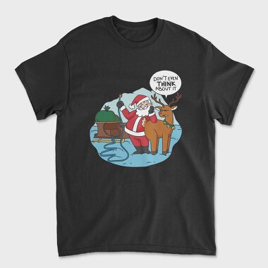 Unisex Men's T-Shirt, Naughty Santa