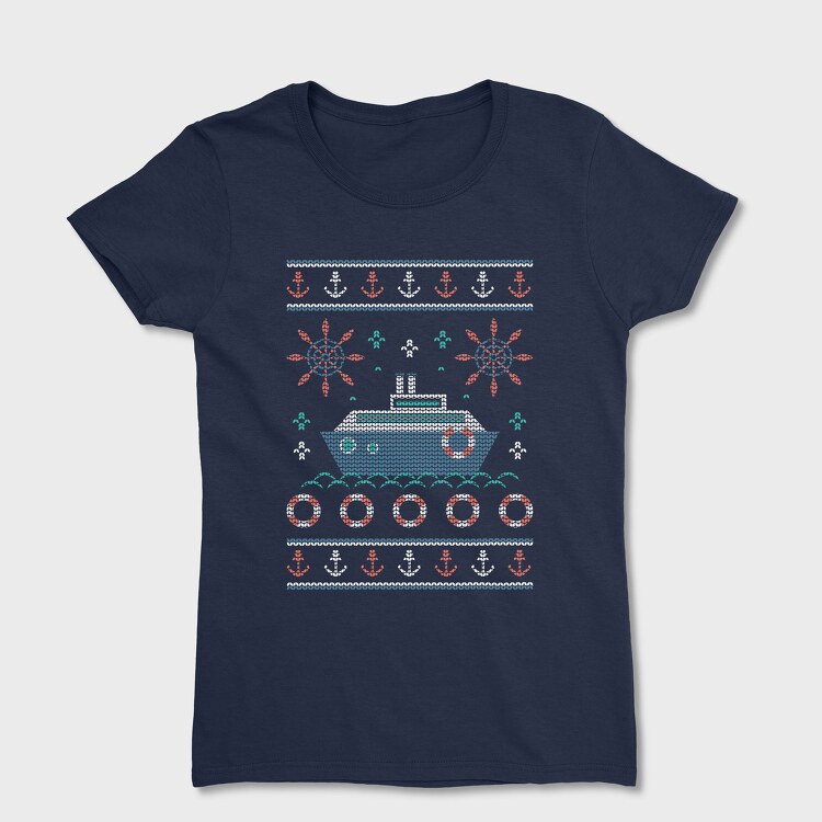 Nautic Ugly Sweater, Women's T-Shirt