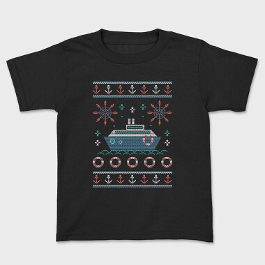 Nautic Ugly Sweater, Kids' T-Shirt