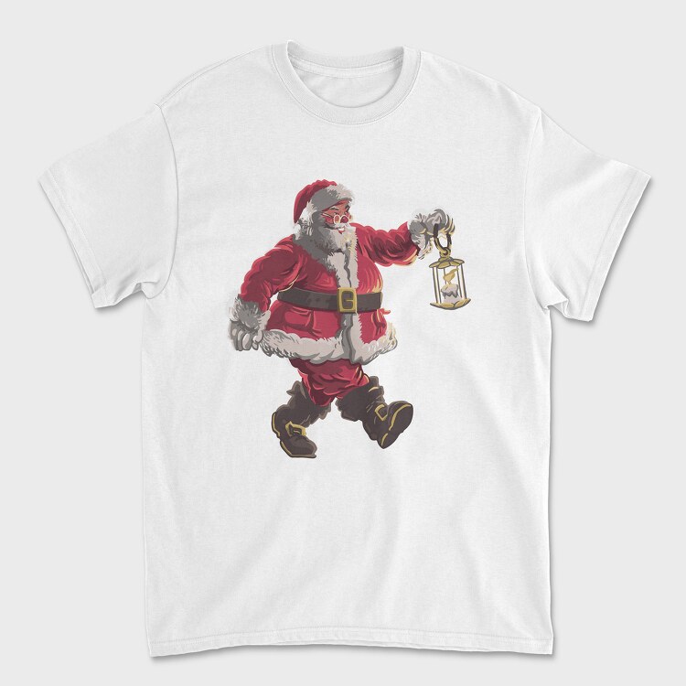 Santa Walking, Unisex Men's T-Shirt