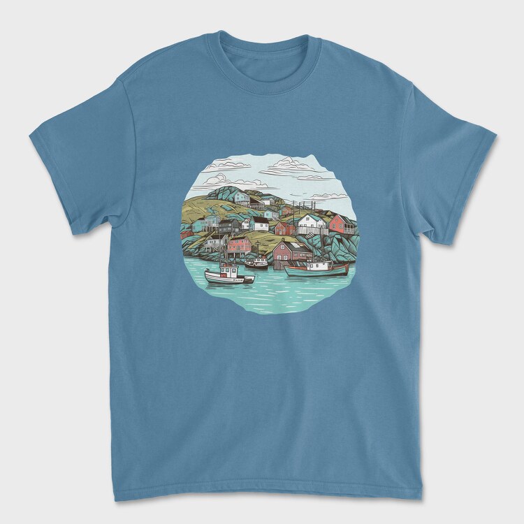 New Found Land Harbour, Unisex Men's T-Shirt