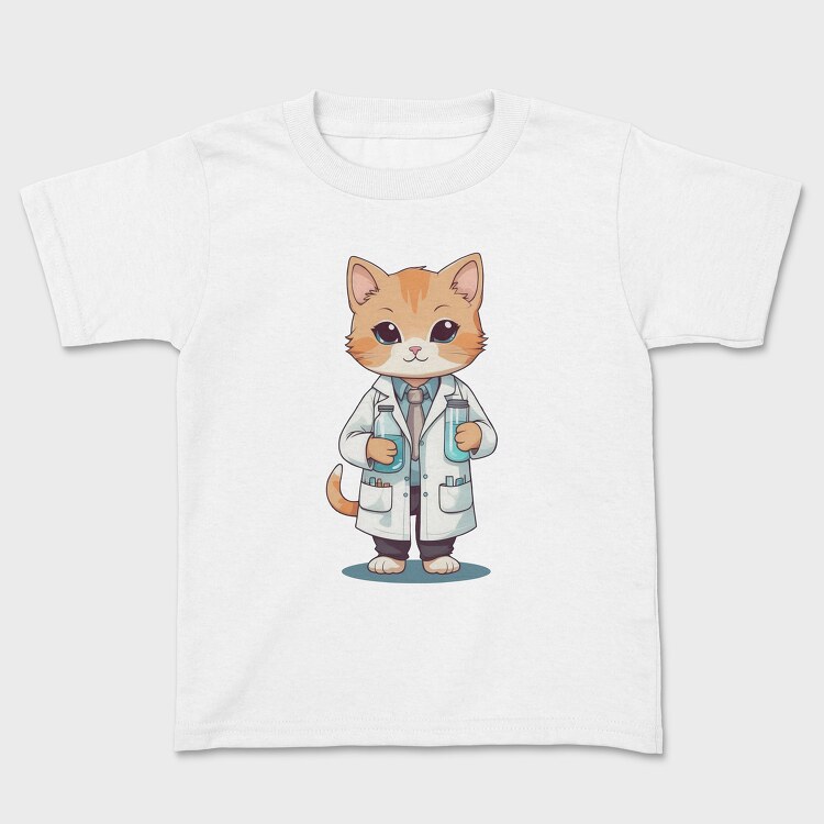 Scientist Cat, Kids' T-Shirt
