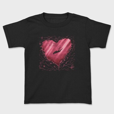 Scuba Heart, Kids' T-Shirt