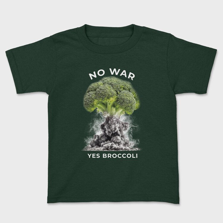 No War Yes Brocoli, Kids' T-Shirt