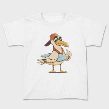 Seagull Summer Surf, Kids' T-Shirt