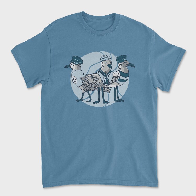 Seagulls Sailors, Unisex Men's T-Shirt