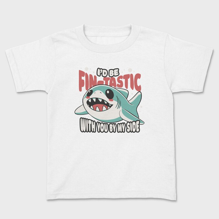 Shark Cute Valentines, Детска Тениска