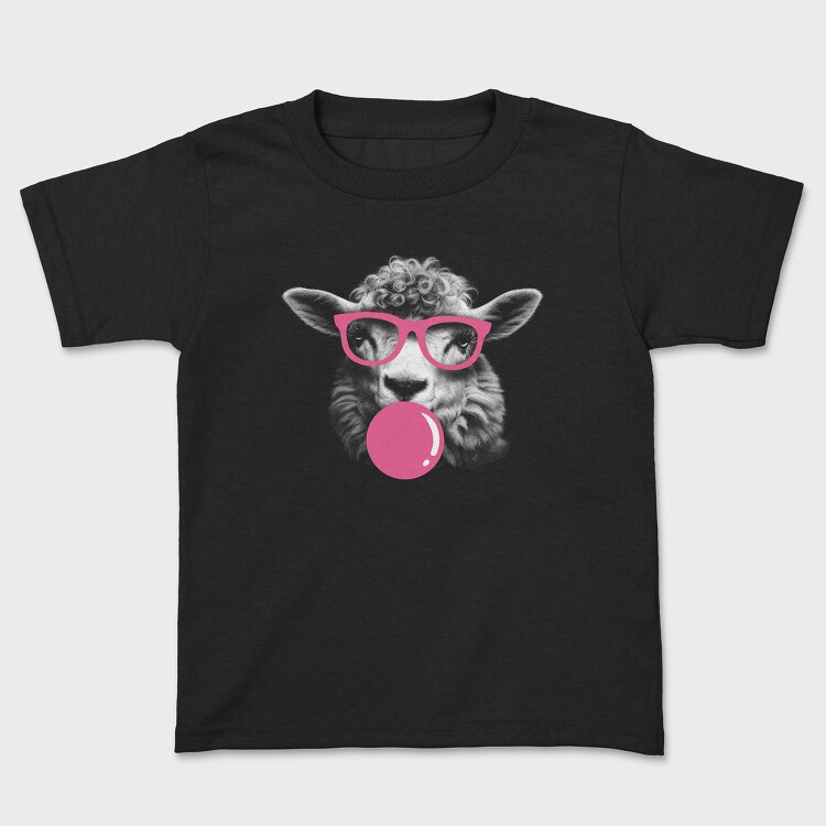 Sheep Monochrome Bubblegum, Kids' T-Shirt