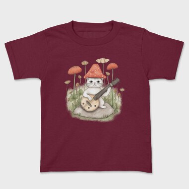 Shroom Hat Cat, Kids' T-Shirt