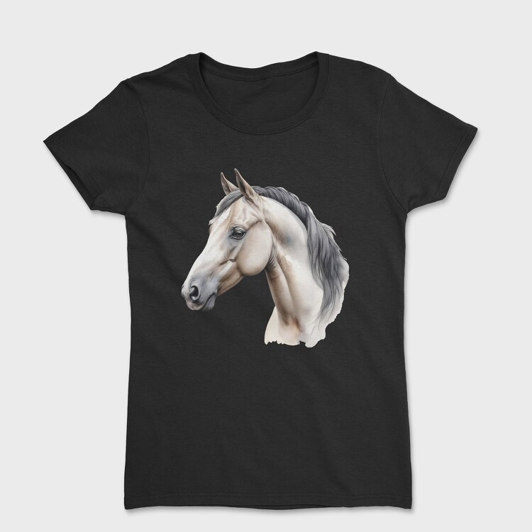 Side View Realistic Horse, Women's T-Shirt