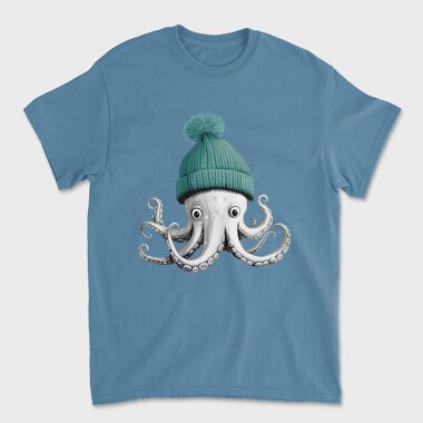 Octopus Winter Hat, Унисекс Мъжка Тениска