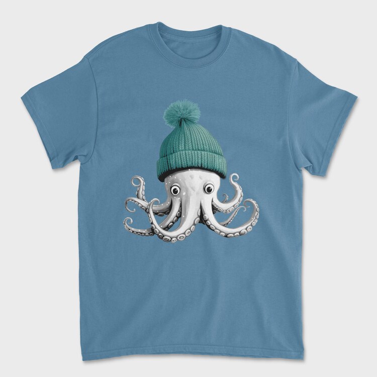 Octopus Winter Hat, Unisex Men's T-Shirt