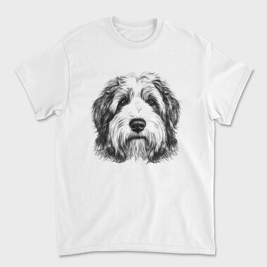 Unisex Men's T-Shirt, Old English Sheep Dog