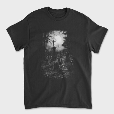 Old Graveyar Monochrome, Unisex Men's T-Shirt