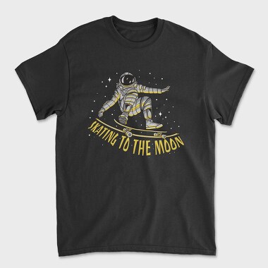 Skating to the Moon, Unisex Men's T-Shirt