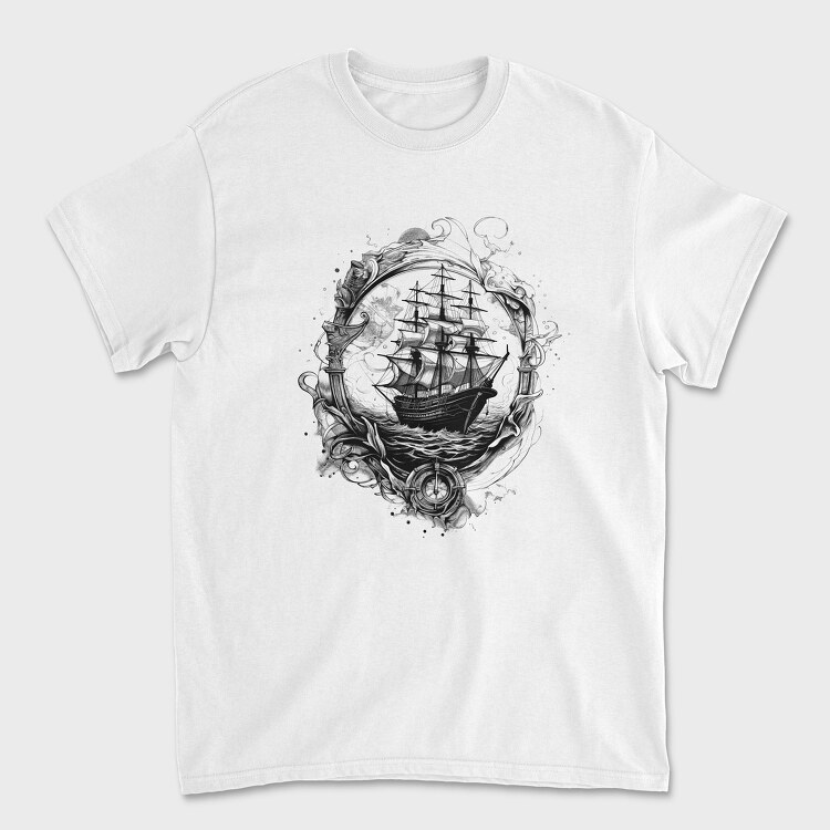 Old Sailing Ship, Унисекс Мъжка Тениска