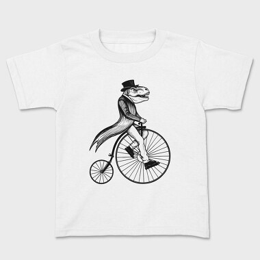 Old Trex on Bike, Kids' T-Shirt