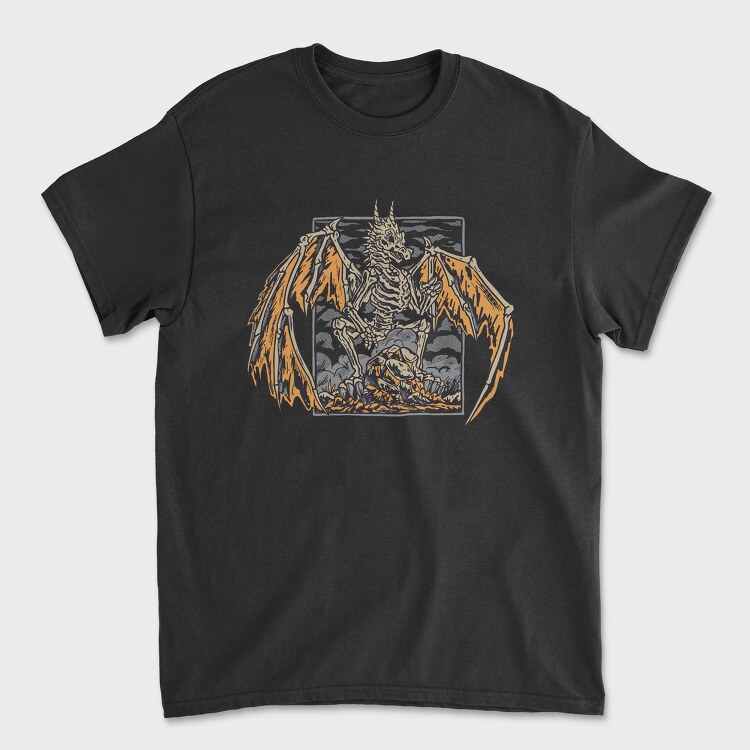 Skeleton Dragon, Unisex Men's T-Shirt