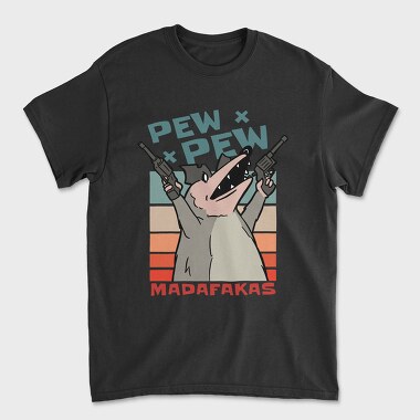 Opossum Retro Sunset, Unisex Men's T-Shirt