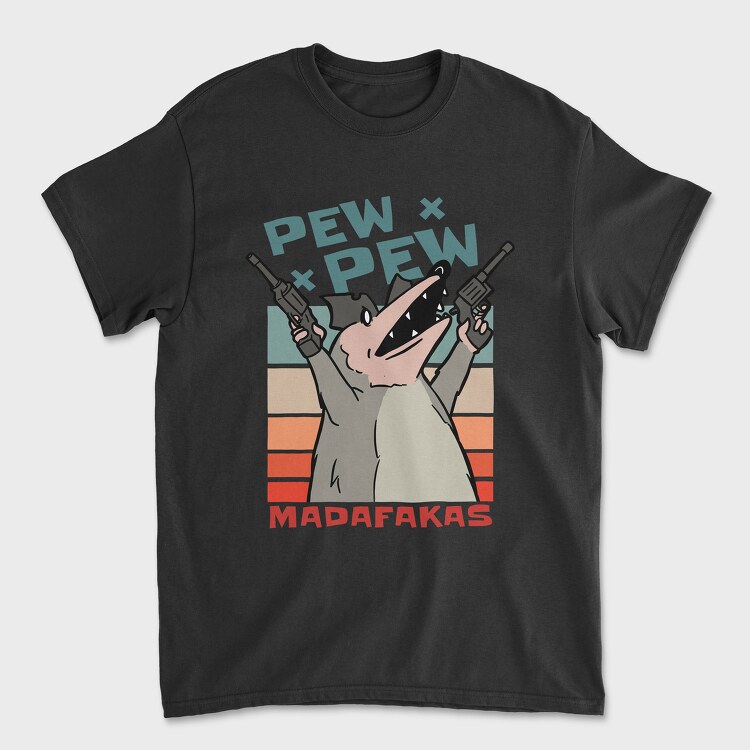 Opossum Retro Sunset, Унисекс Мъжка Тениска