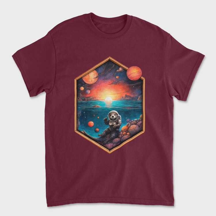 Otter Astronaut, Унисекс Мъжка Тениска