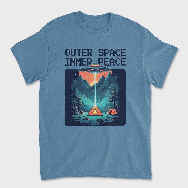 Outer Space Inner Peace Camping, Unisex Men's T-Shirt