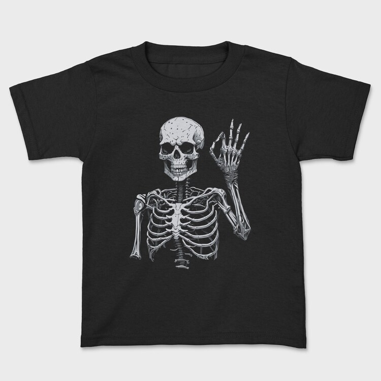 Skeleton Ok Sign, Детска Тениска