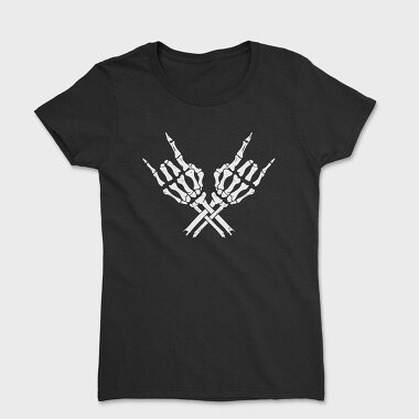 Skeleton Rock Horns, Women's T-Shirt